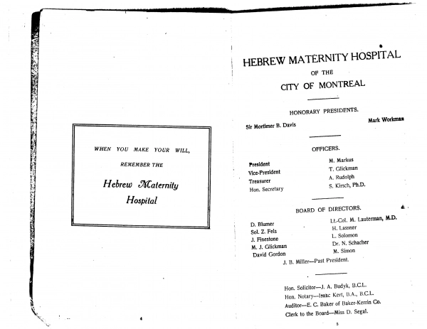 Image 26 sur 36 pour Taube Kaplan (“Greene Rebbetzin”) - Hebrew Maternity Hospital